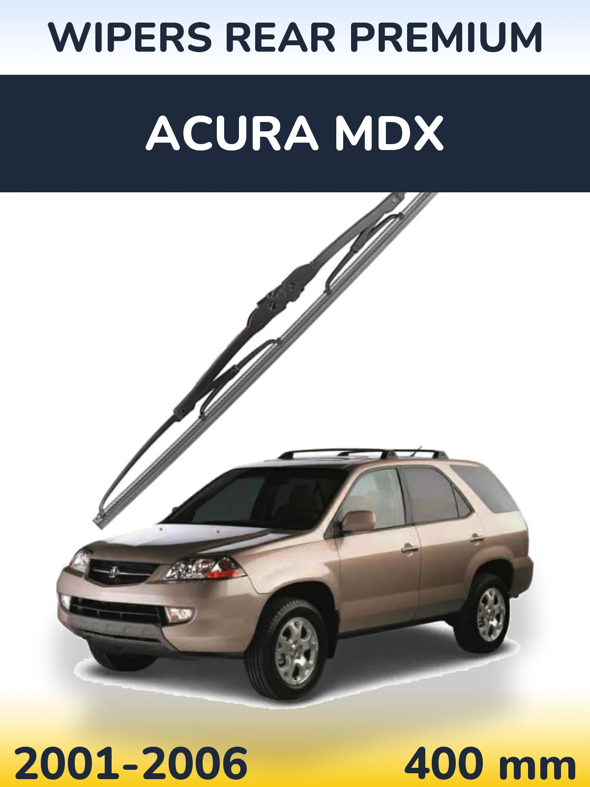 Rear wiper blade WIPERS REAR PREMIUM 400 mm for Acura MDX 2001-2006