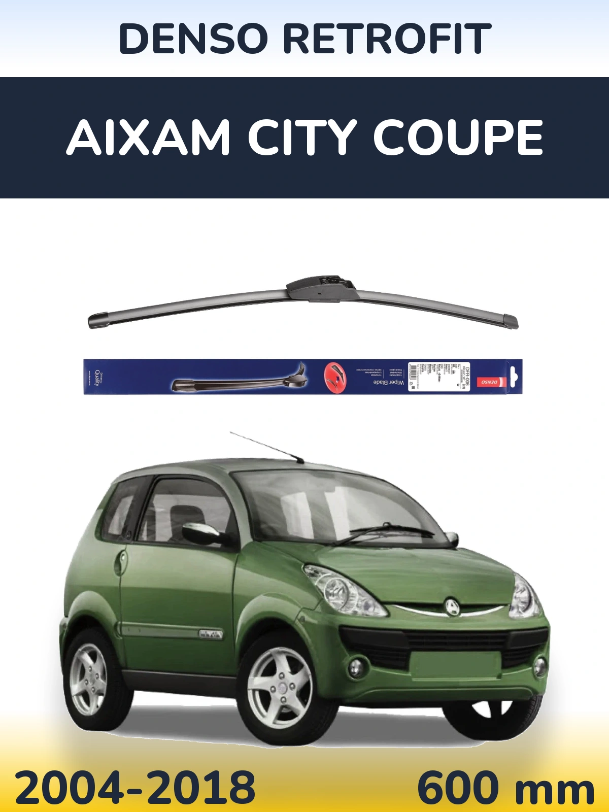 Przednia wycieraczka Denso Retrofit 600 mm do Aixam City Coupe 2004-2018