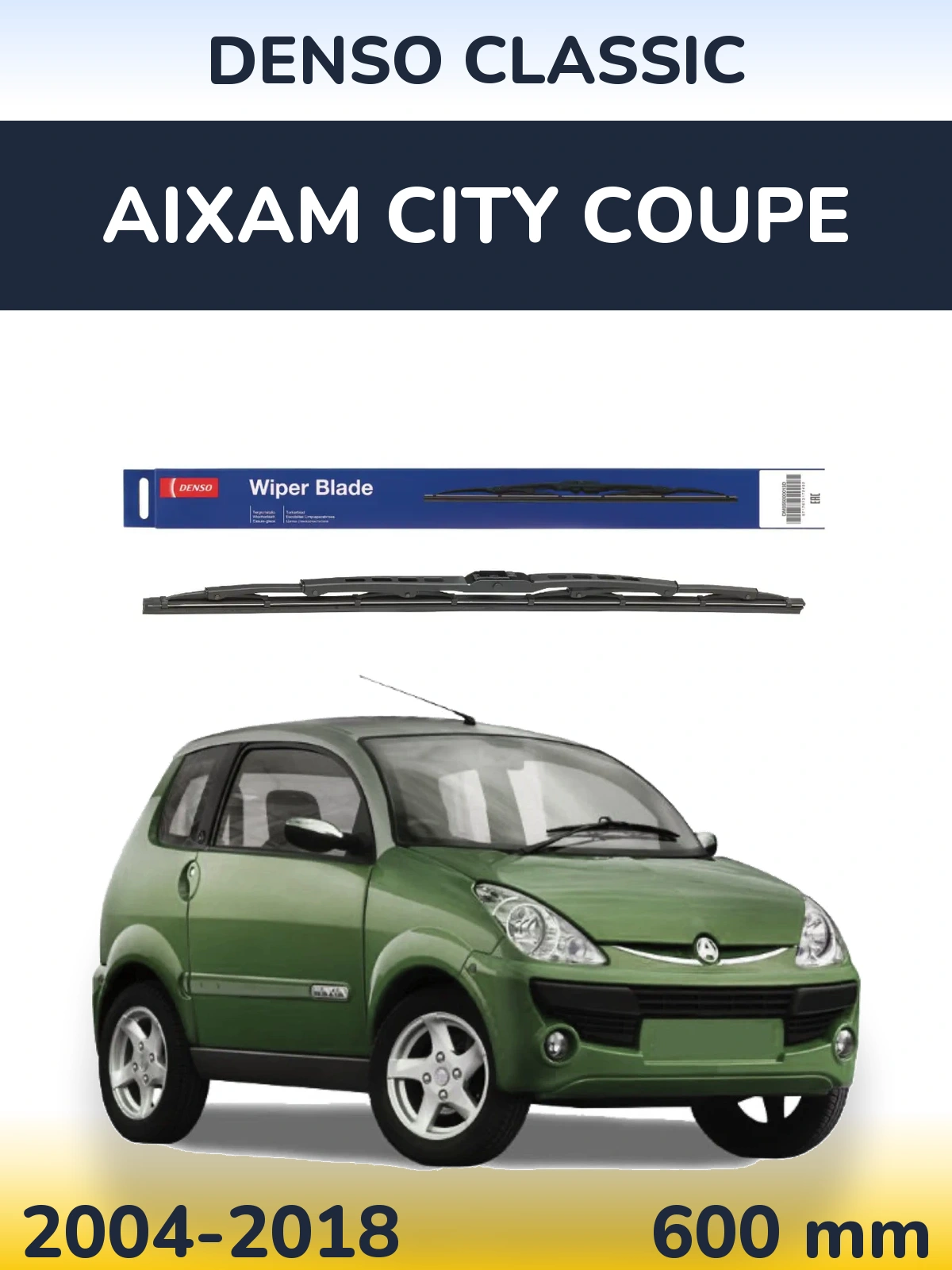 Przednia wycieraczka Denso Classic 600 mm do Aixam City Coupe 2004-2018