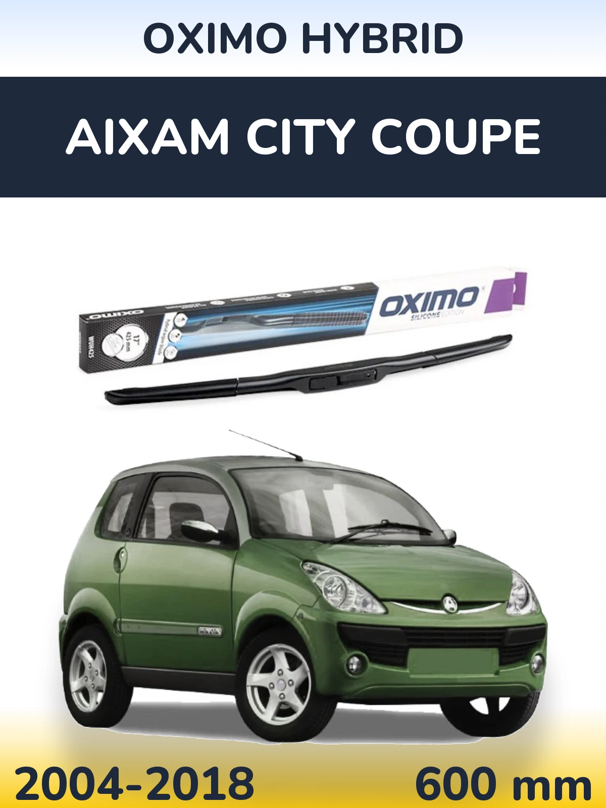 Przednia wycieraczka Oximo Hybrid 600 mm do Aixam City Coupe 2004-2018