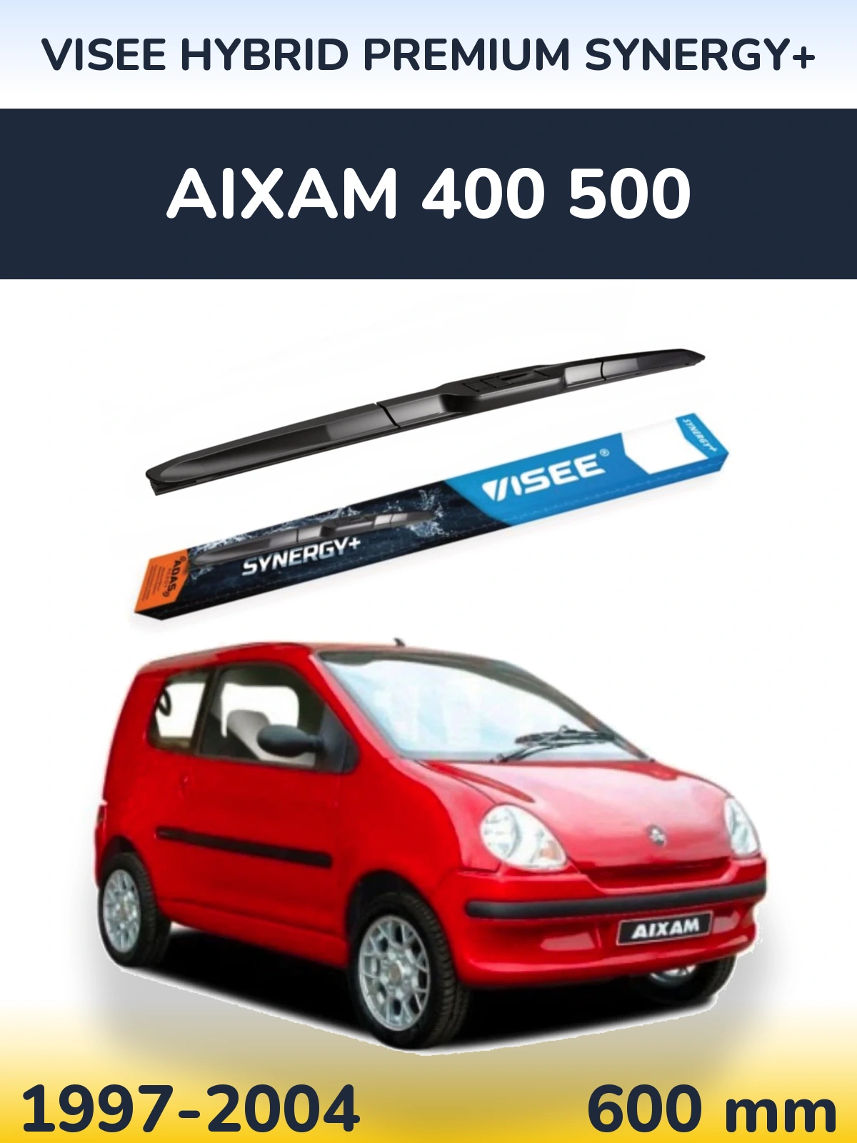 Przednia wycieraczka VISEE HYBRID PREMIUM SYNERGY+ 600 mm do Aixam 400 500 1997-2004