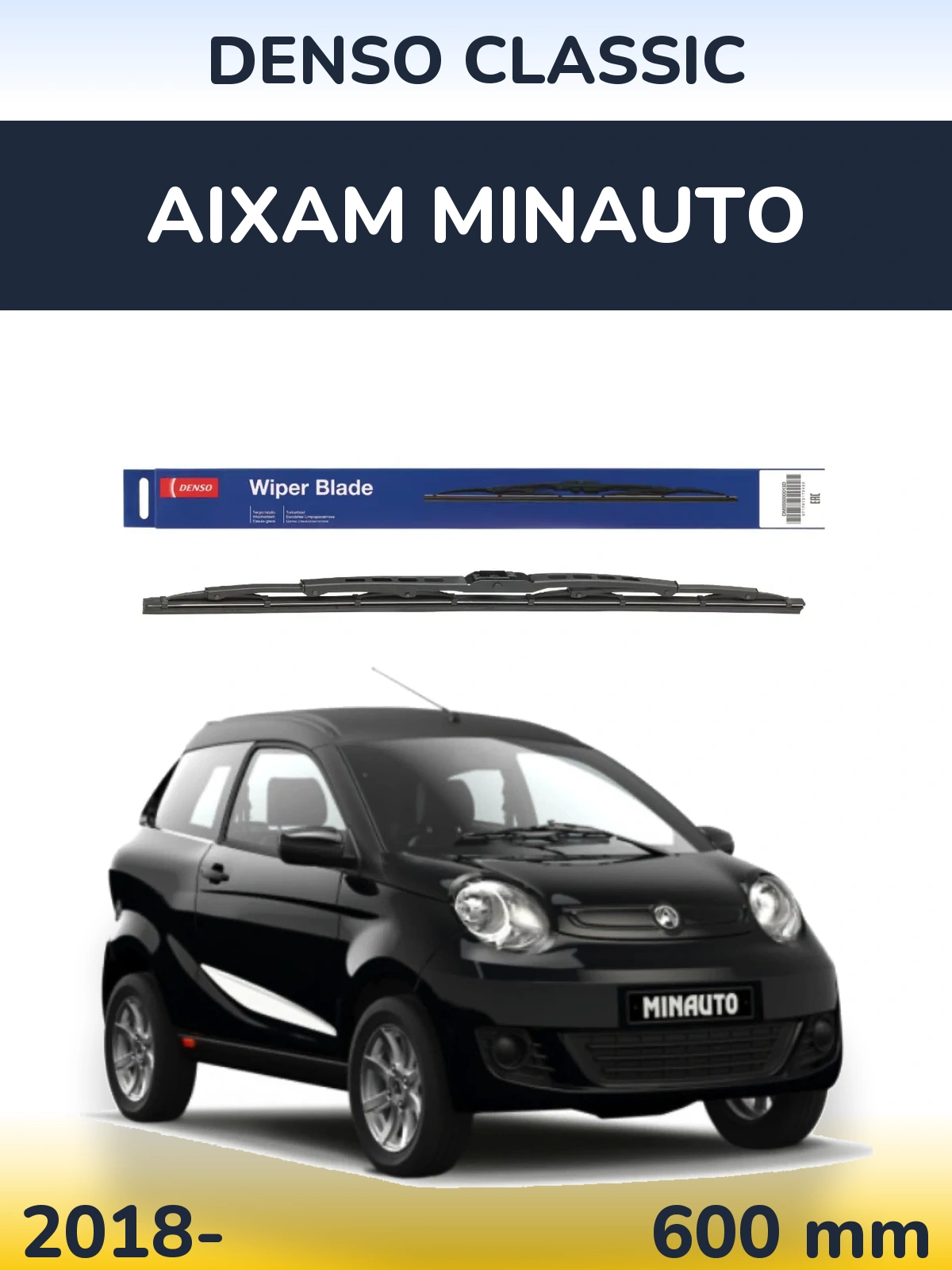 Przednia wycieraczka Denso Classic 600 mm do Aixam Minauto 2018-2026