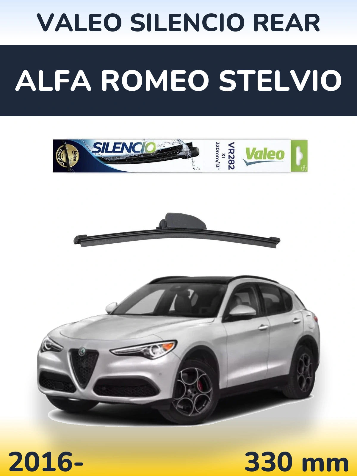 Tylna wycieraczka Valeo Silencio Rear 320 mm do Alfa Romeo Stelvio 2016-2026