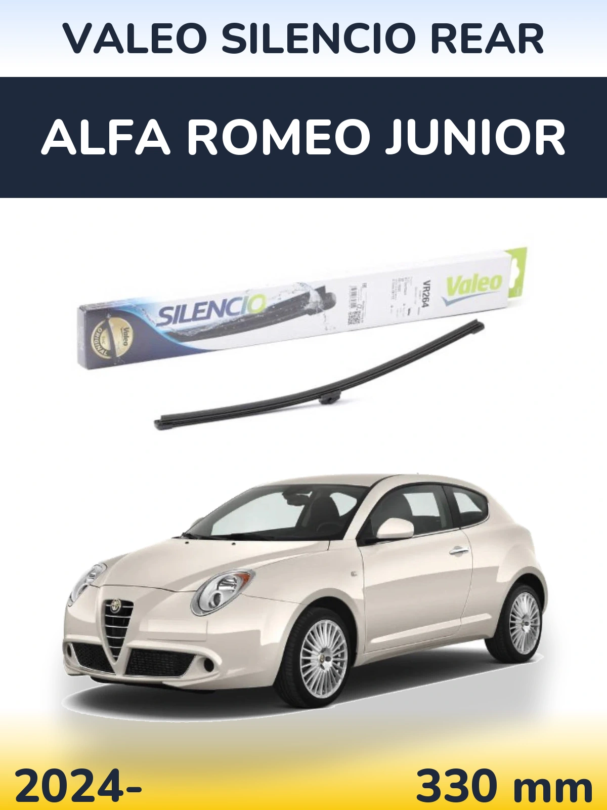 Tylna wycieraczka Valeo Silencio Rear 320 mm do Alfa Romeo Junior 2024-2026