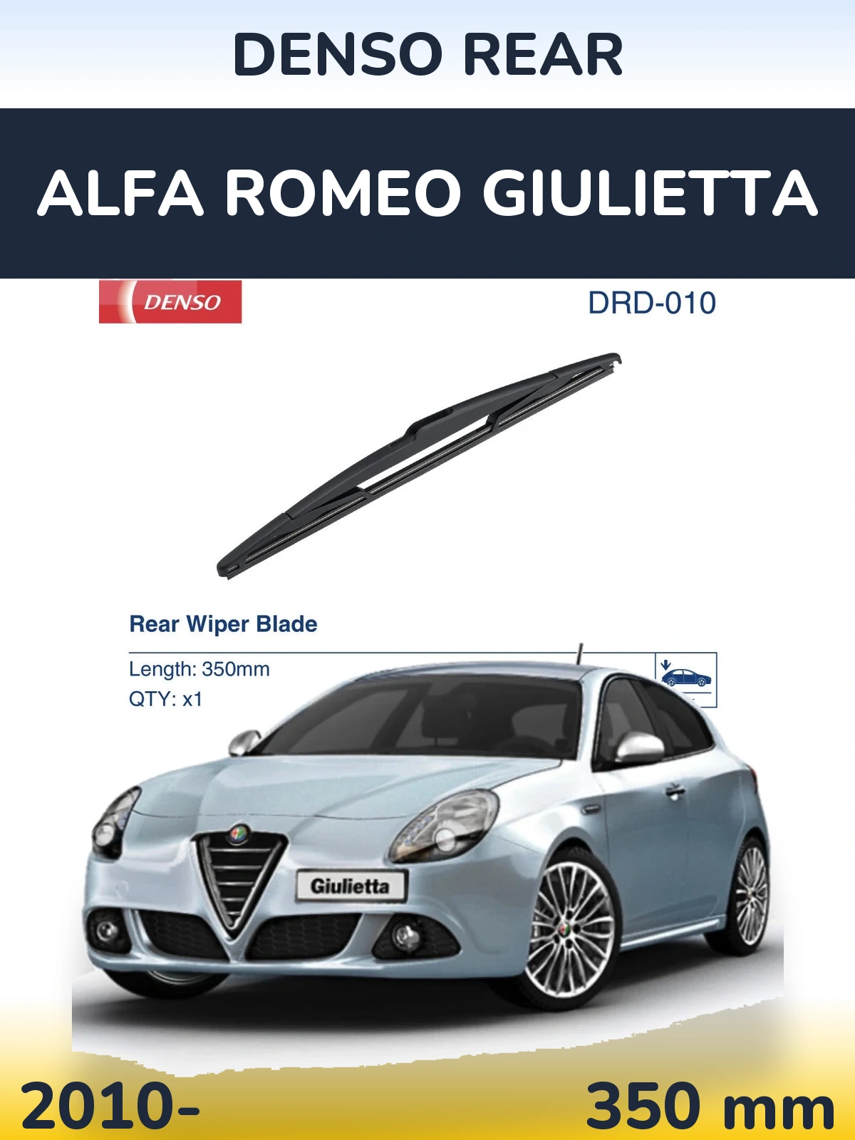 Tylna wycieraczka Denso Rear 350 mm do Alfa Romeo Giulietta 2010-2026