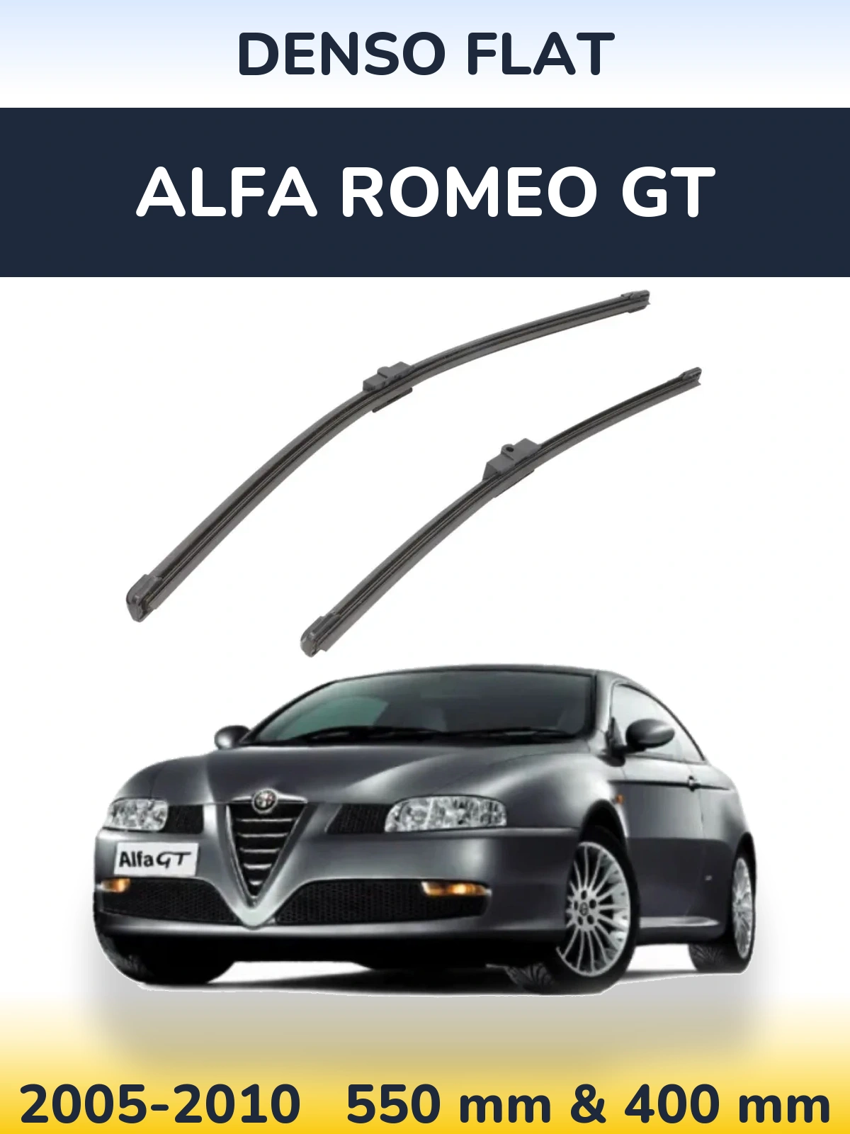 Комплект передніх щіток Denso Flat 550 & 400 мм для Alfa Romeo GT 2005-2010