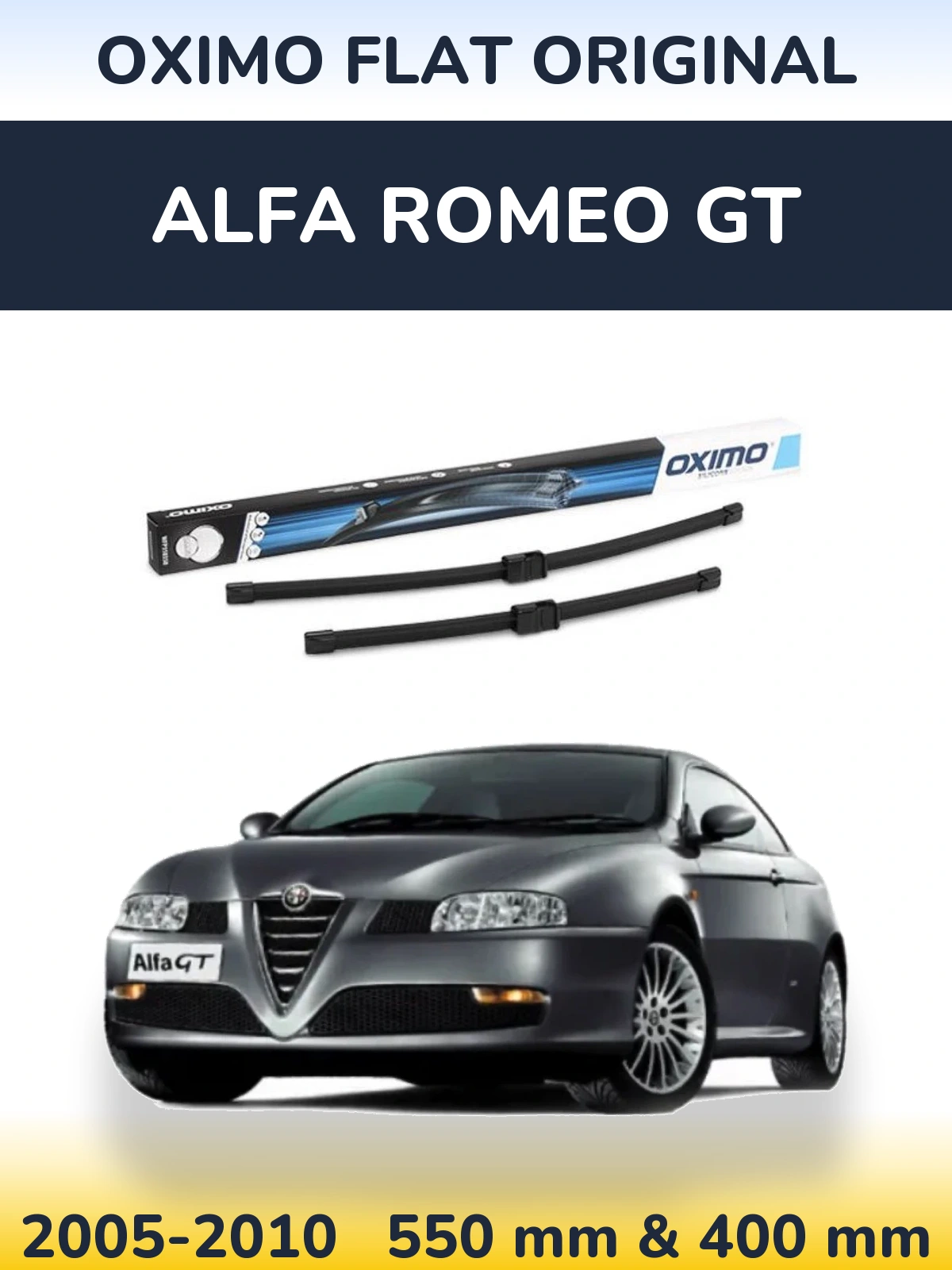 Komplet przednich wycieraczek Oximo Flat Original 550 & 400 mm do Alfa Romeo GT 2005-2010