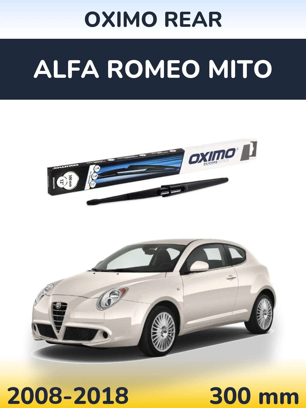 Rear wiper blade Oximo Rear 300 mm for Alfa Romeo MiTo 2008-2018