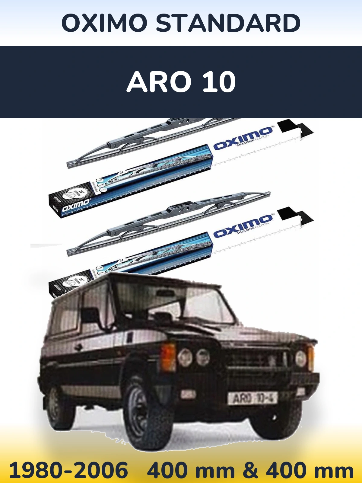 Комплект передних дворников Oximo Standard 400 & 400 мм для ARO 10 1980-2006