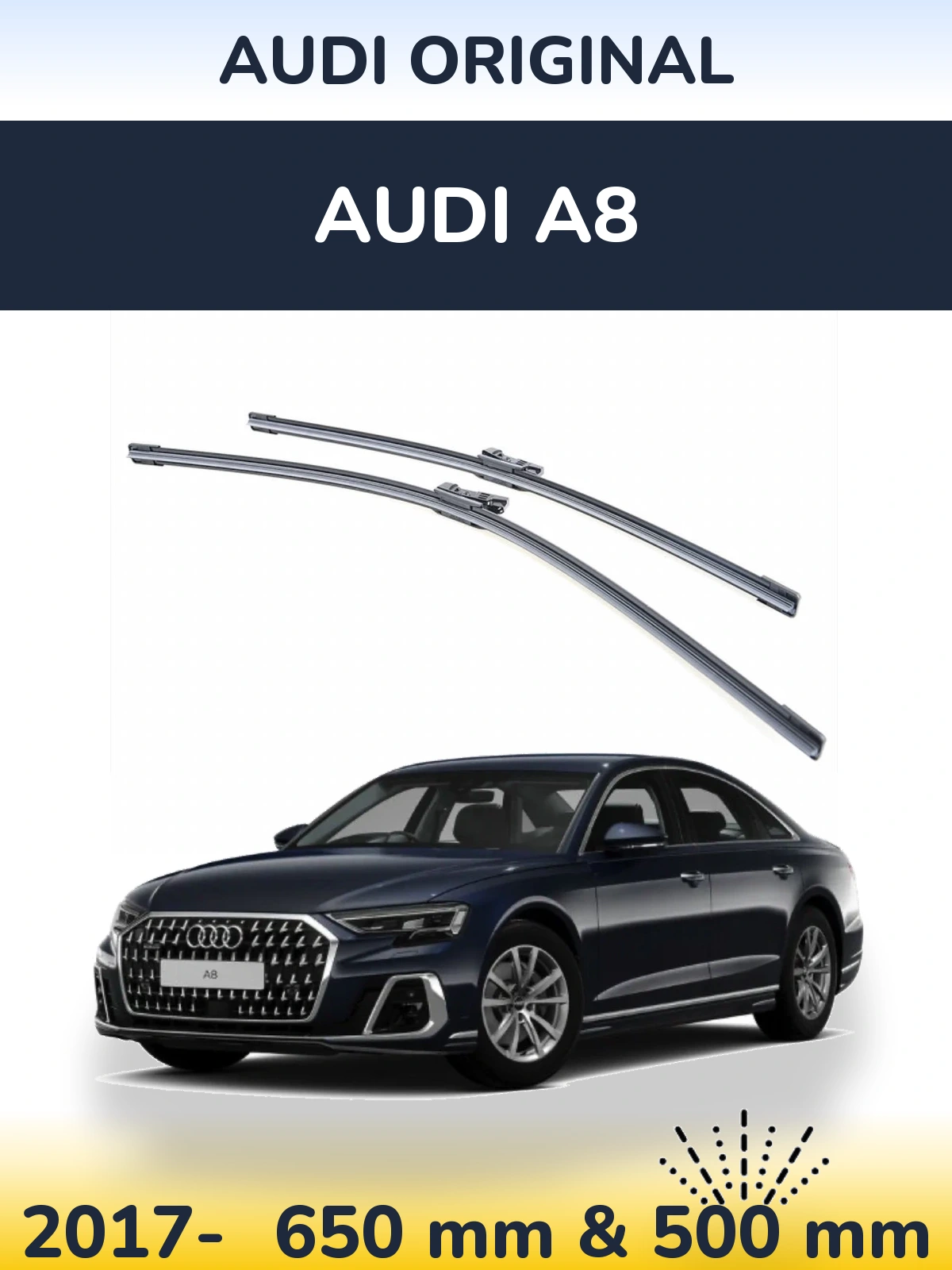 Комплект передних дворников Audi OEM Audi Original 650 & 500 мм для Audi A8 2017-2026