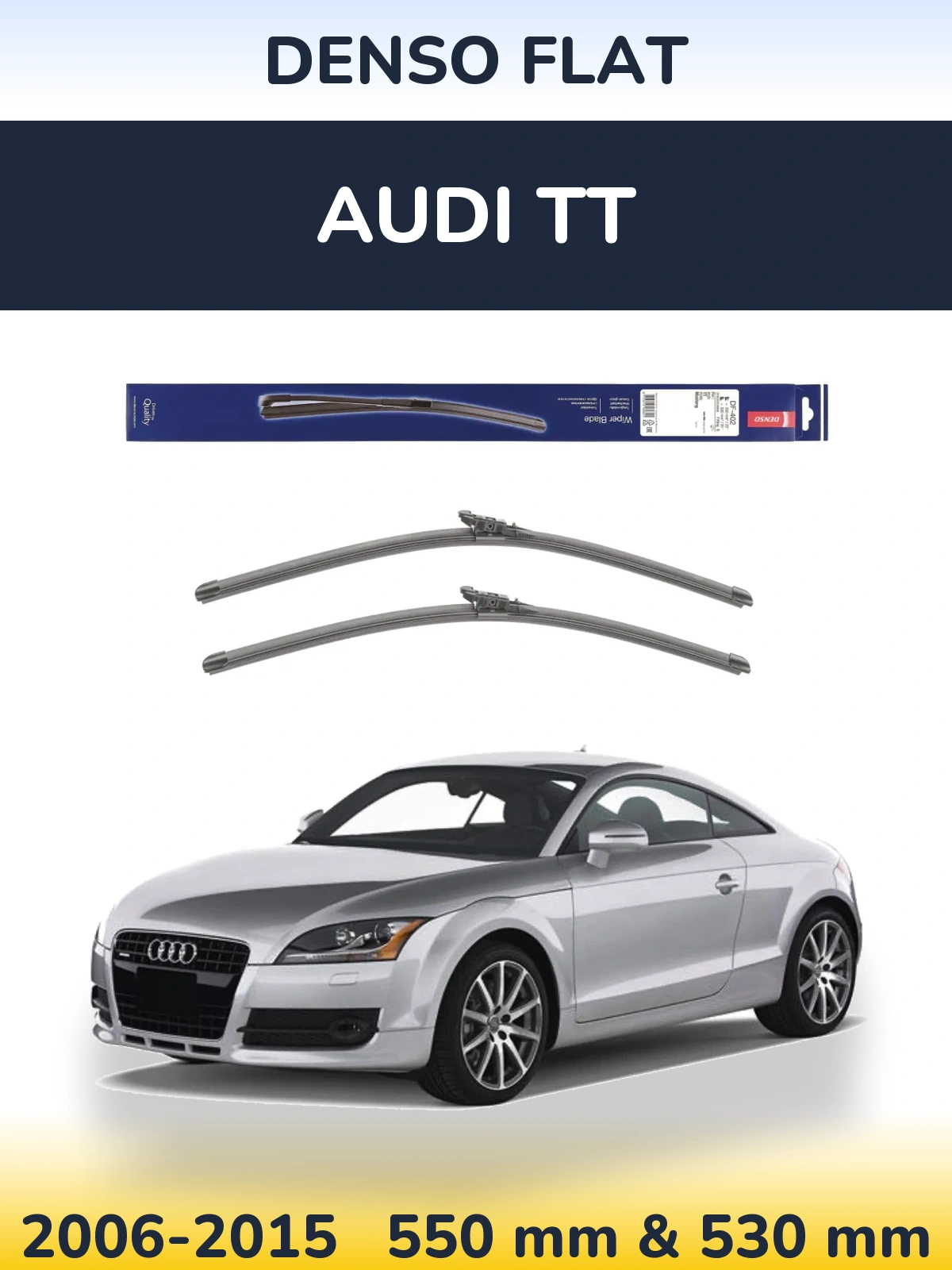 Комплект передних дворников Denso Flat 550 & 530 мм для Audi TT 2006-2015