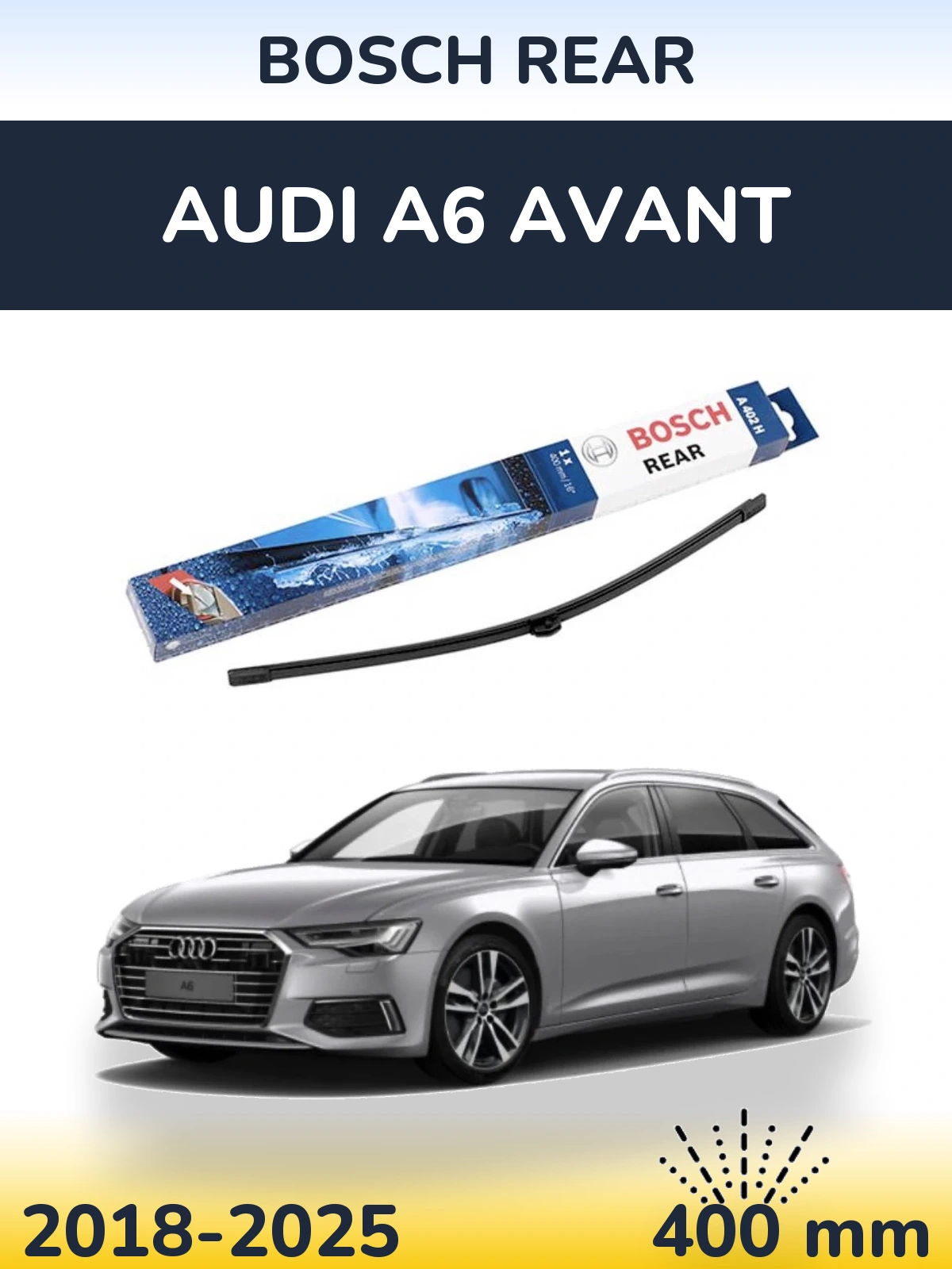 Tylna wycieraczka BOSCH Rear 400 mm do Audi A6 Avant 2018-2025