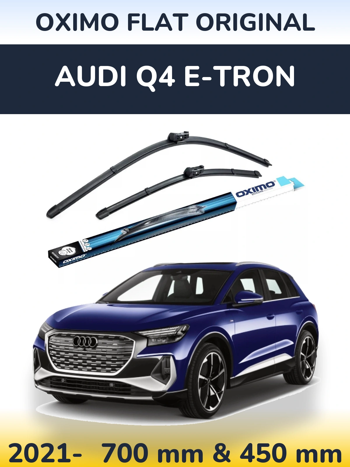 Komplet przednich wycieraczek Oximo Flat Original 700 & 450 mm do Audi Q4 e-tron 2021-2026