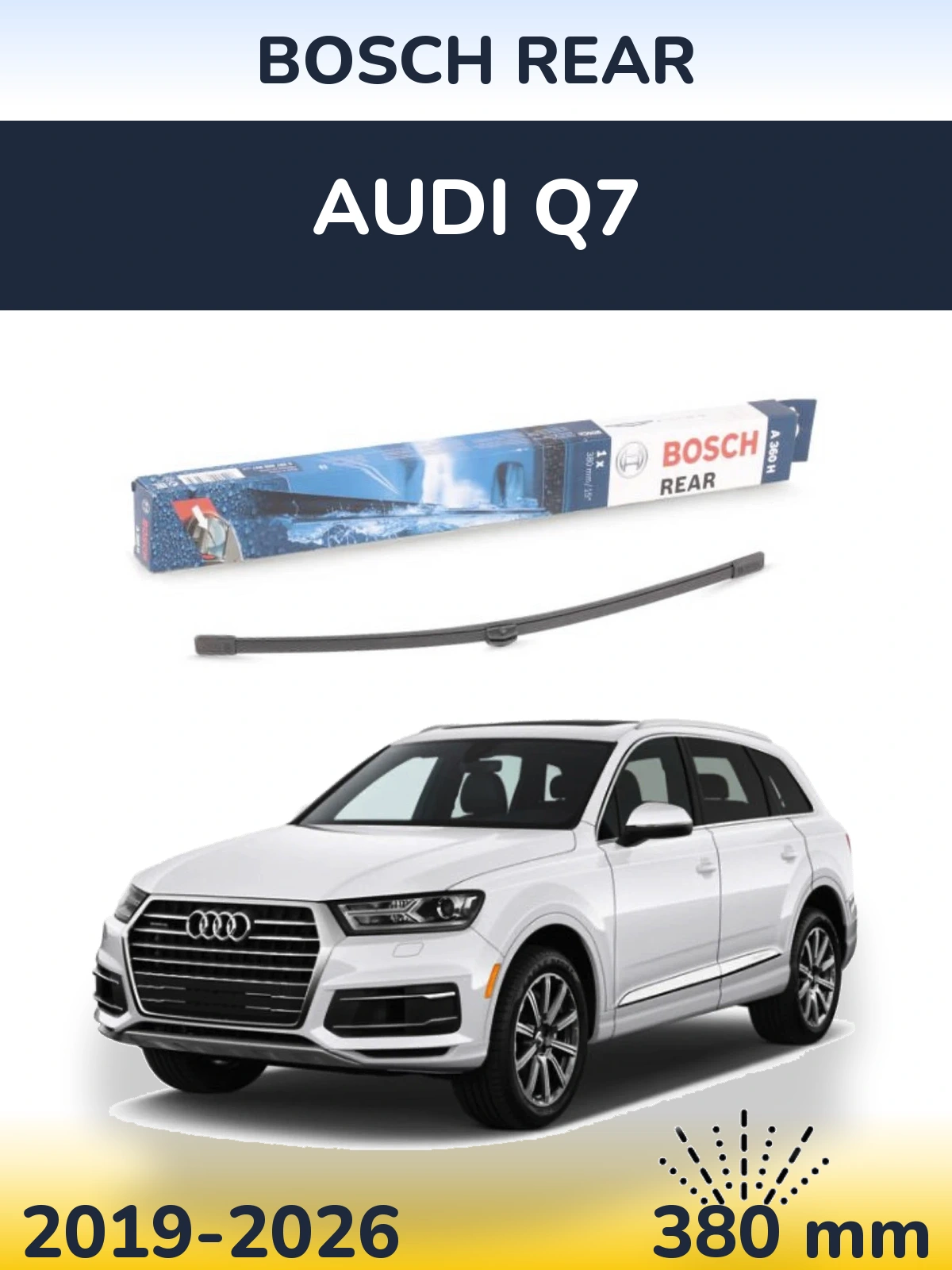Tylna wycieraczka BOSCH Rear 380 mm do Audi Q7 2019-2026