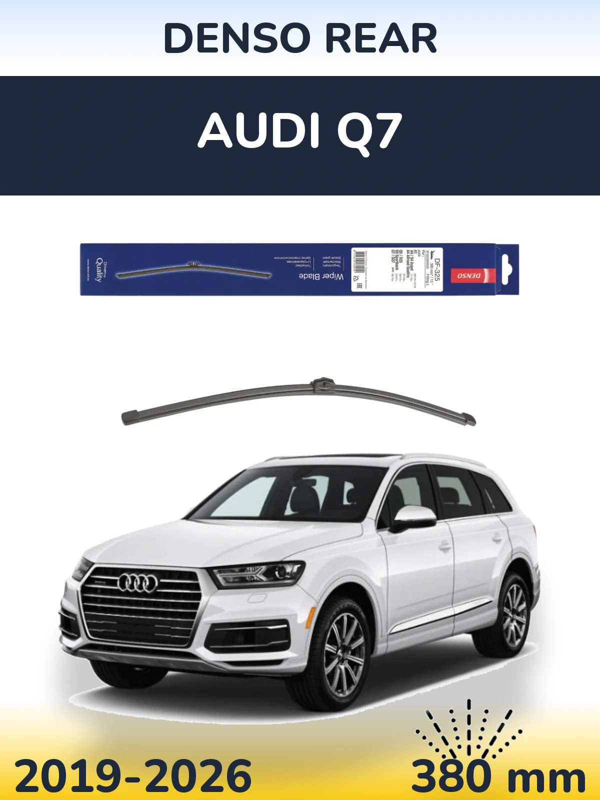 Tylna wycieraczka Denso Rear 380 mm do Audi Q7 2019-2026