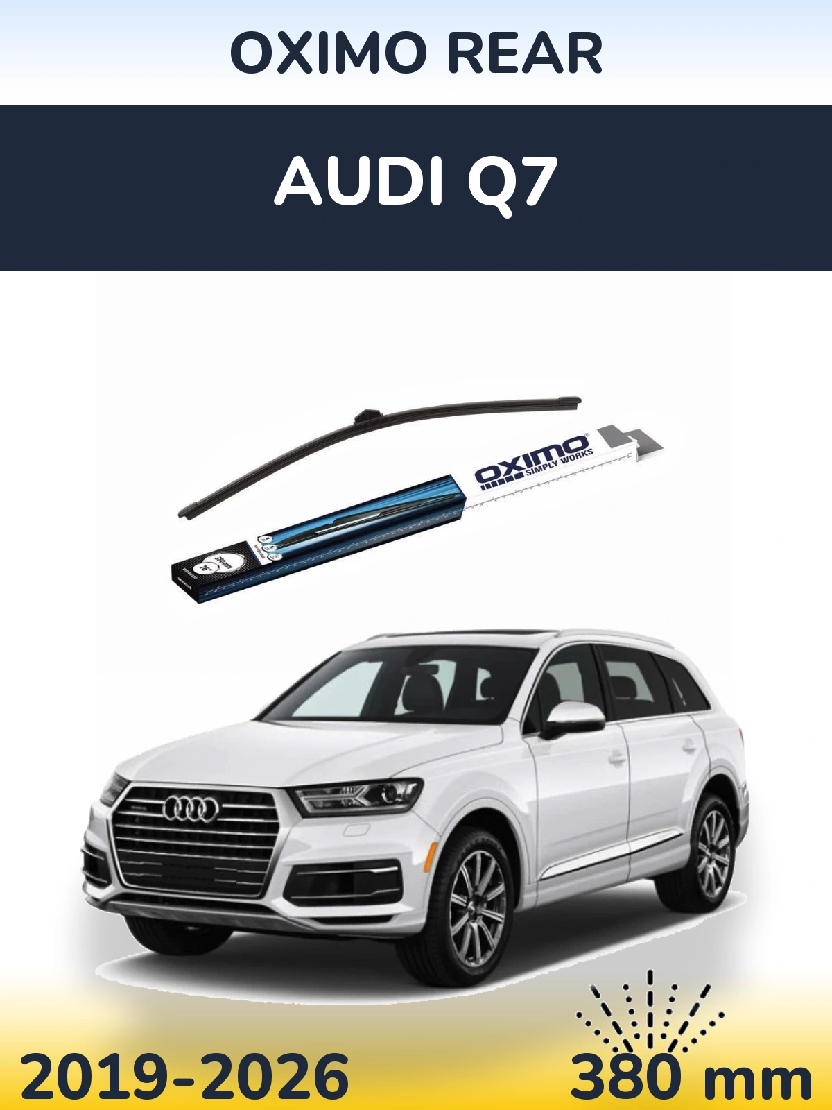 Tylna wycieraczka Oximo Rear 380 mm do Audi Q7 2019-2026