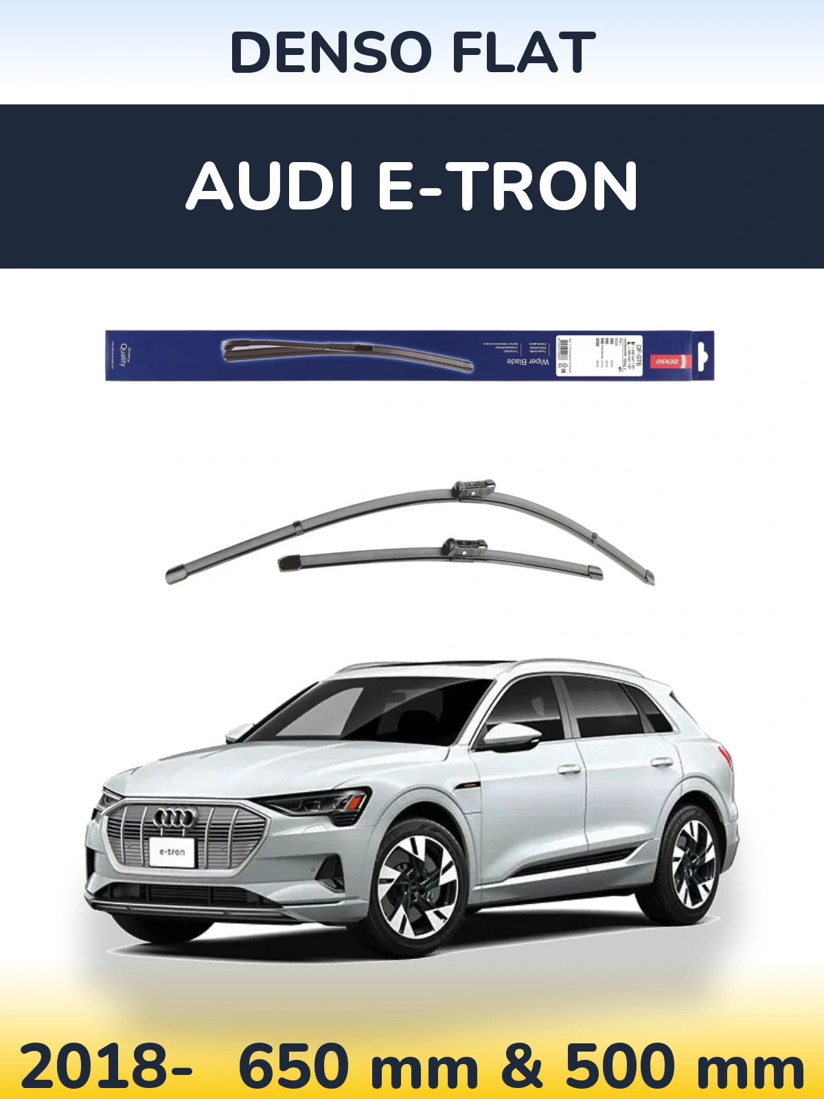 Комплект передних дворников Denso Flat 630 & 500 мм для Audi e-tron 2018-2026
