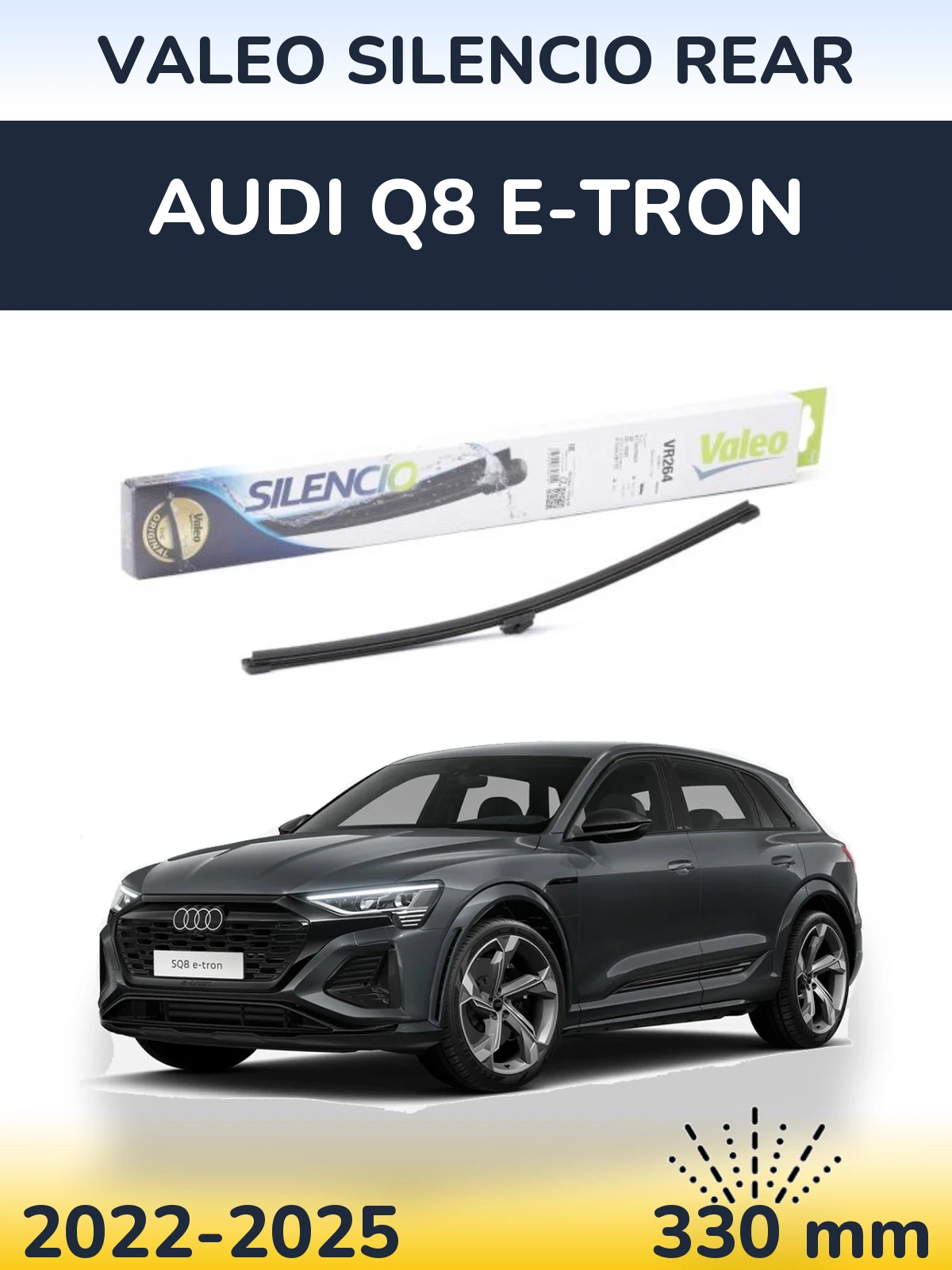 Tylna wycieraczka Valeo Silencio Rear 320 mm do Audi Q8 e-tron 2022-2025