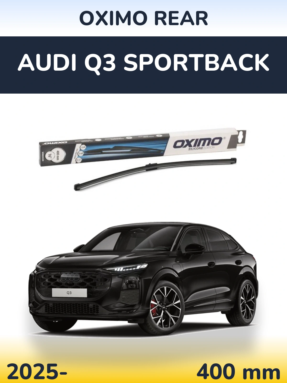 Задний дворник Oximo Rear 400 мм для Audi Q3 Sportback 2025-2026