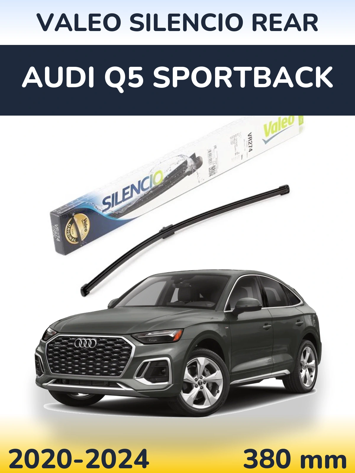 Tylna wycieraczka Valeo Silencio Rear 380 mm do Audi Q5 Sportback 2020-2024