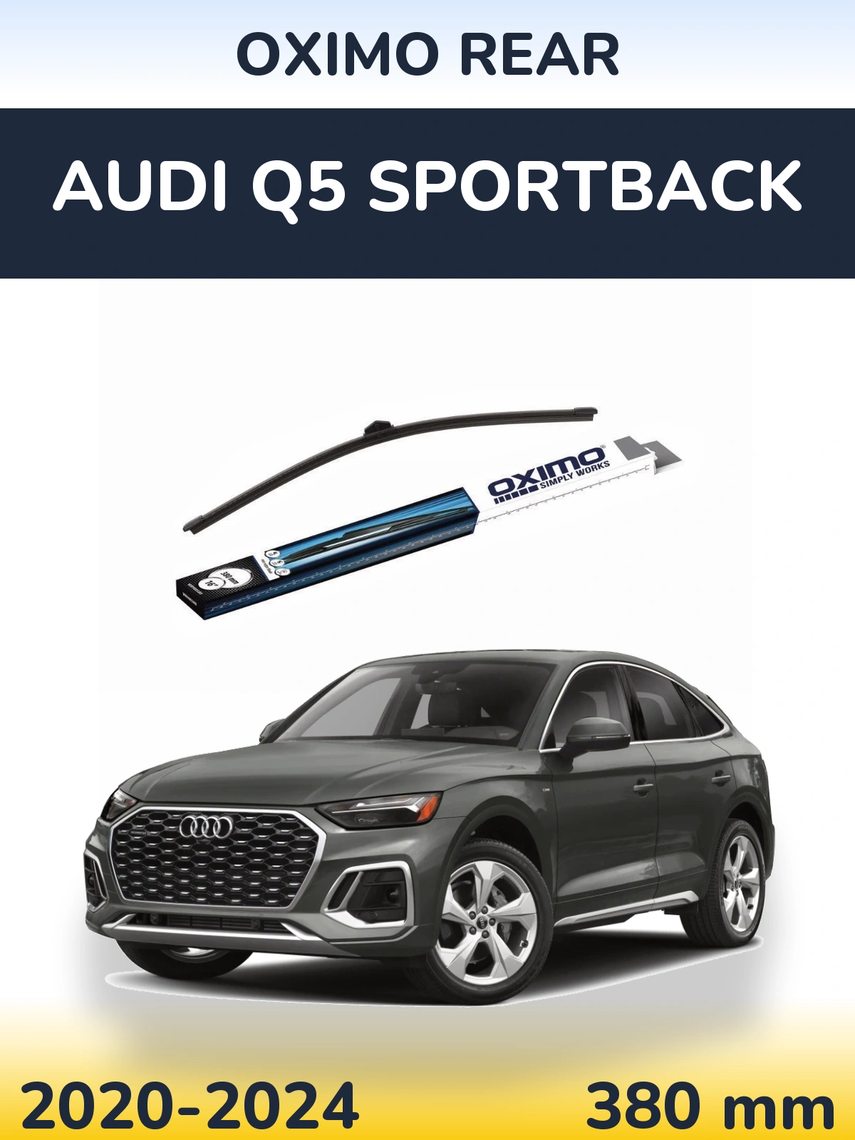Rear wiper blade Oximo Rear 380 mm for Audi Q5 Sportback 2020-2024