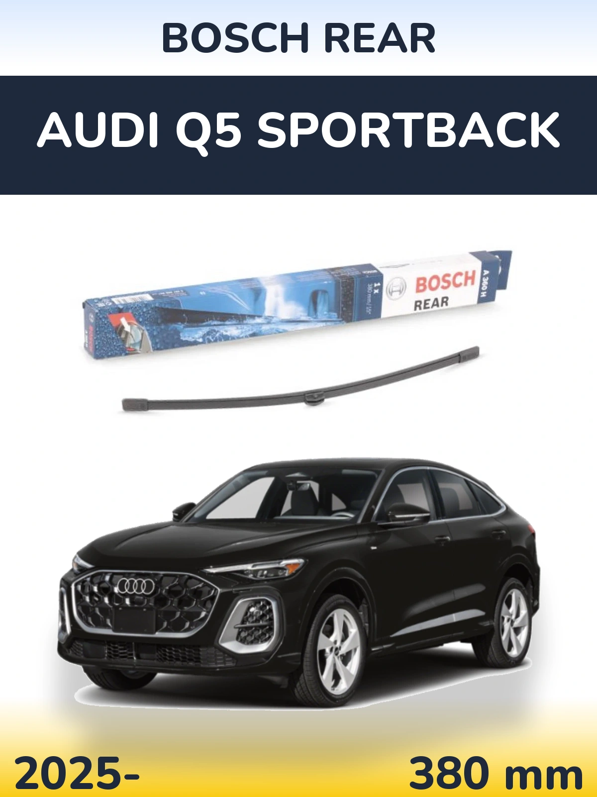 Задний дворник BOSCH Rear 380 мм для Audi Q5 Sportback 2025-2026