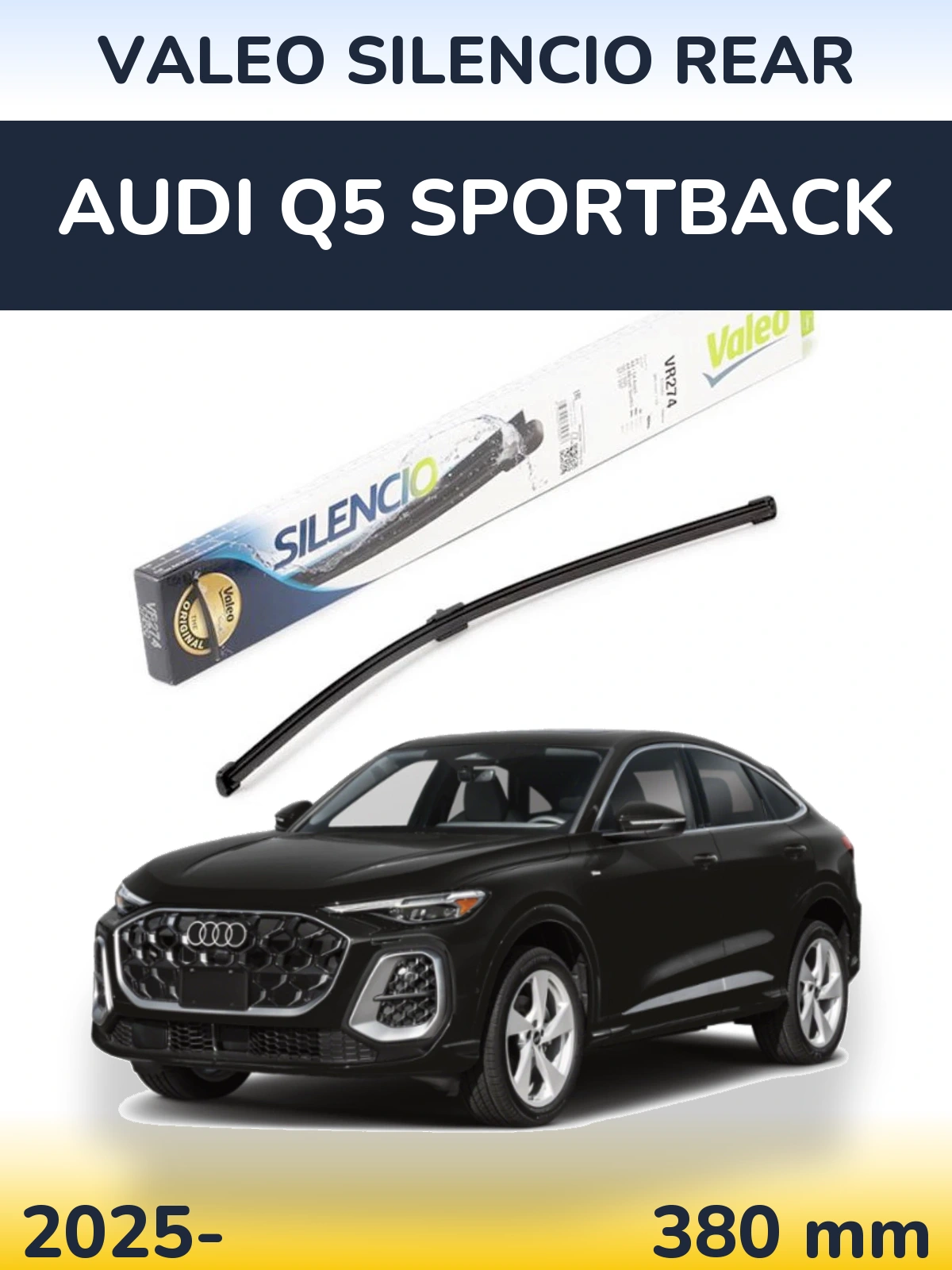 Tylna wycieraczka Valeo Silencio Rear 380 mm do Audi Q5 Sportback 2025-2026