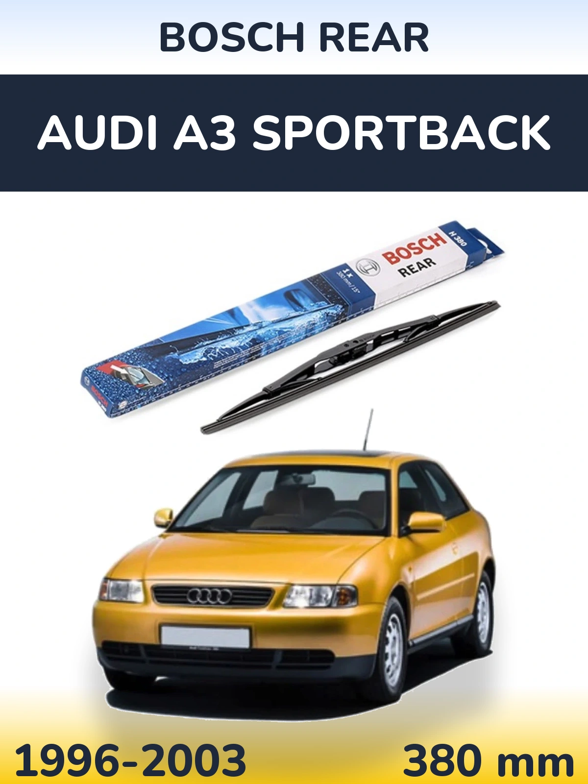 Tylna wycieraczka BOSCH Rear 380 mm do Audi A3 Sportback 1996-2003