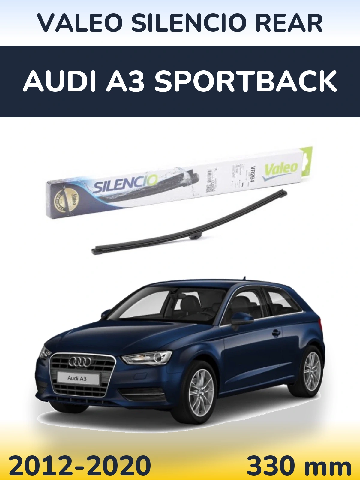 Задний дворник Valeo Silencio Rear 320 мм для Audi A3 Sportback 2012-2020