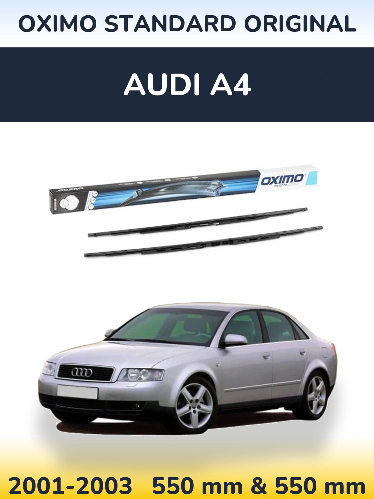 Комплект передних дворников Oximo Standard Original 550 & 550 мм для Audi A4 2001-2003