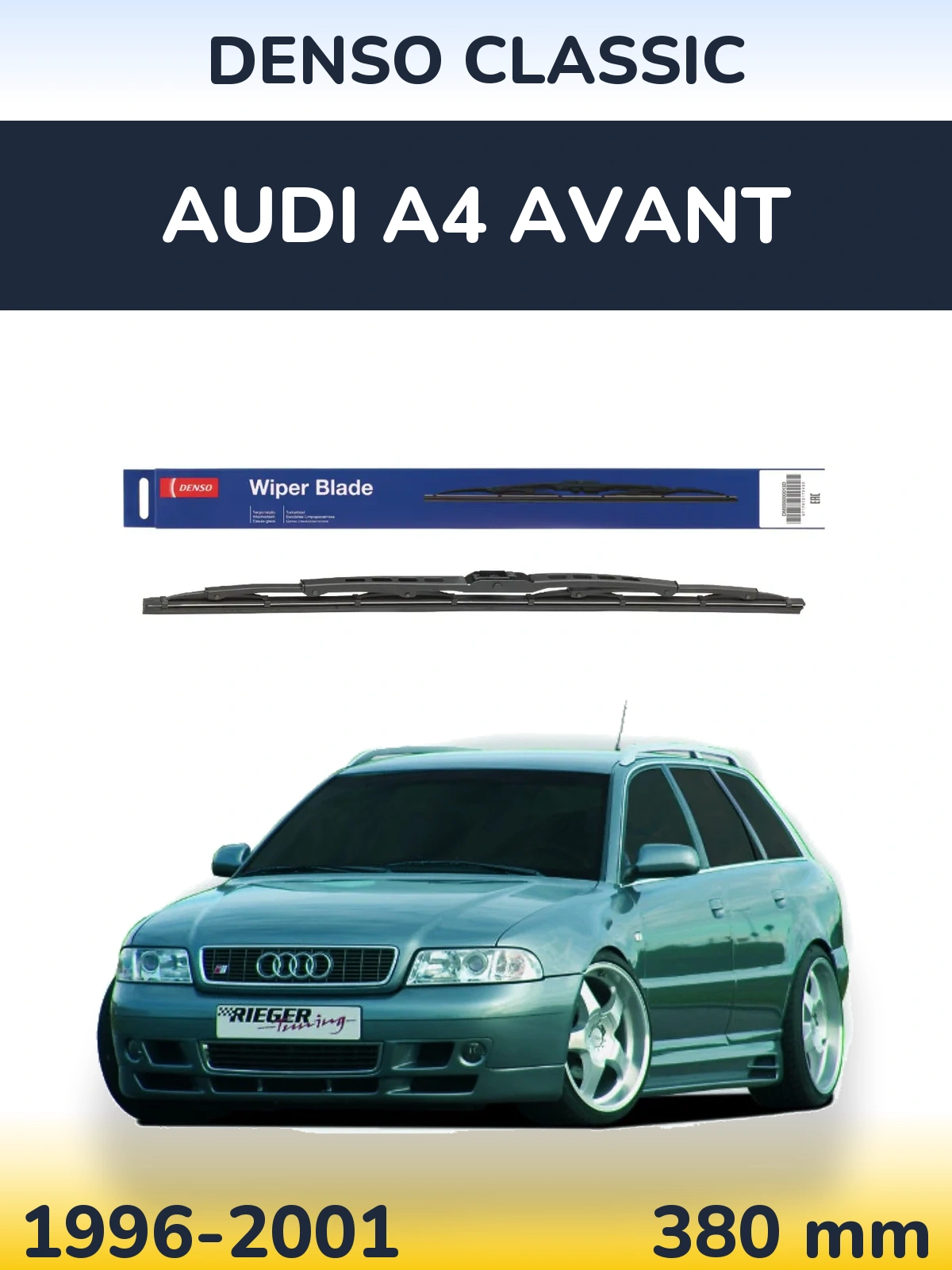 Tylna wycieraczka Denso Classic 380 mm do Audi A4 Avant 1996-2001