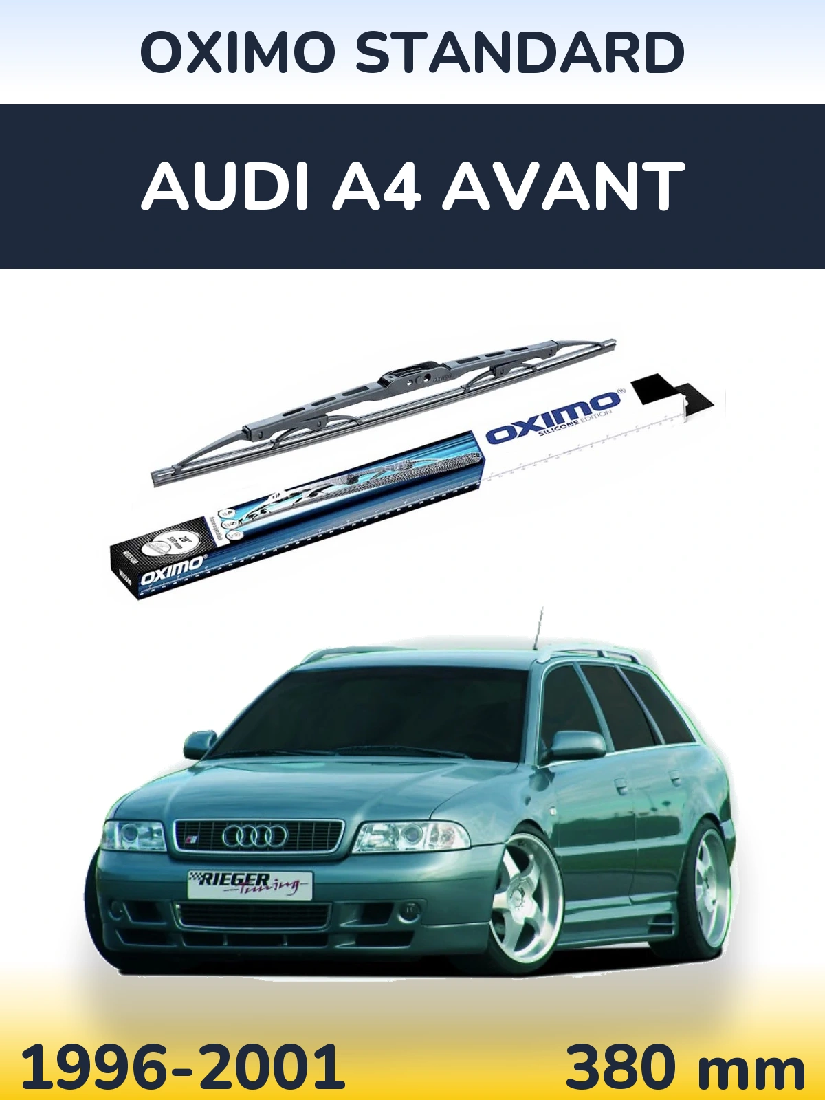 Rear wiper blade Oximo Standard 375 mm for Audi A4 Avant 1996-2001