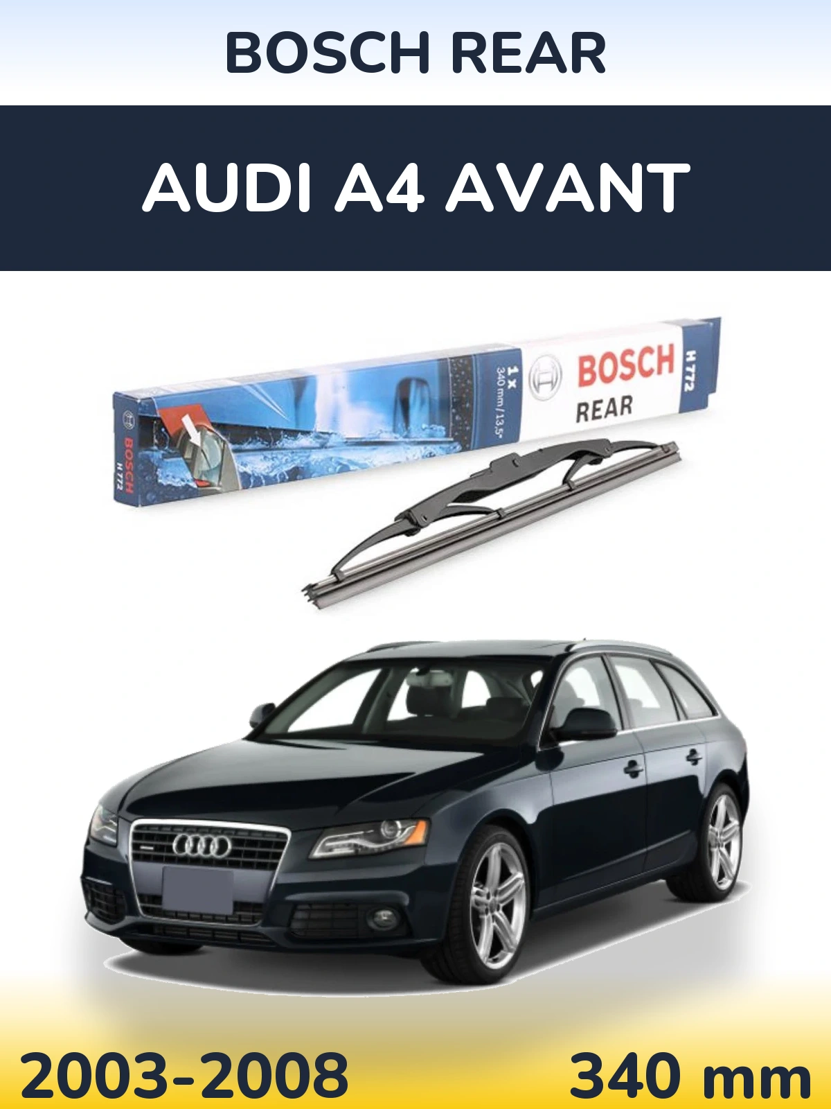 Tylna wycieraczka BOSCH Rear 340 mm do Audi A4 Avant 2003-2008