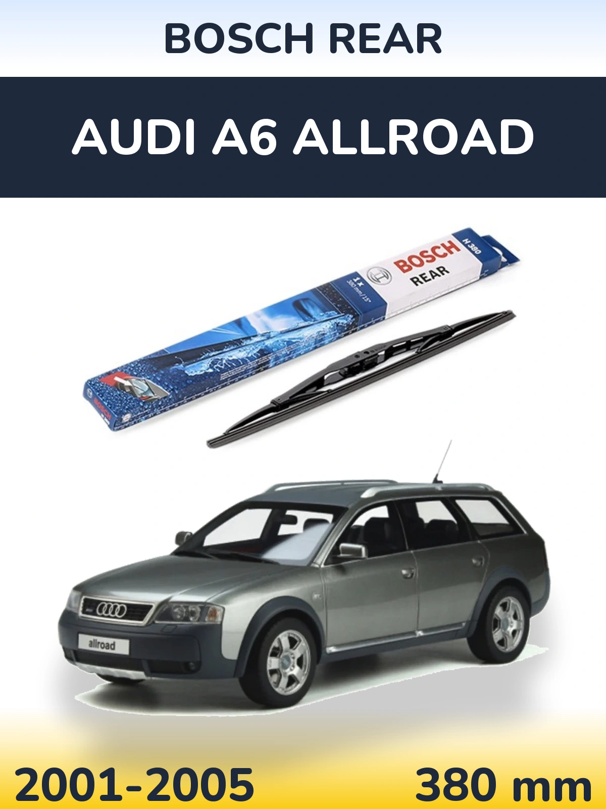 Tylna wycieraczka BOSCH Rear 380 mm do Audi A6 Allroad 2001-2005