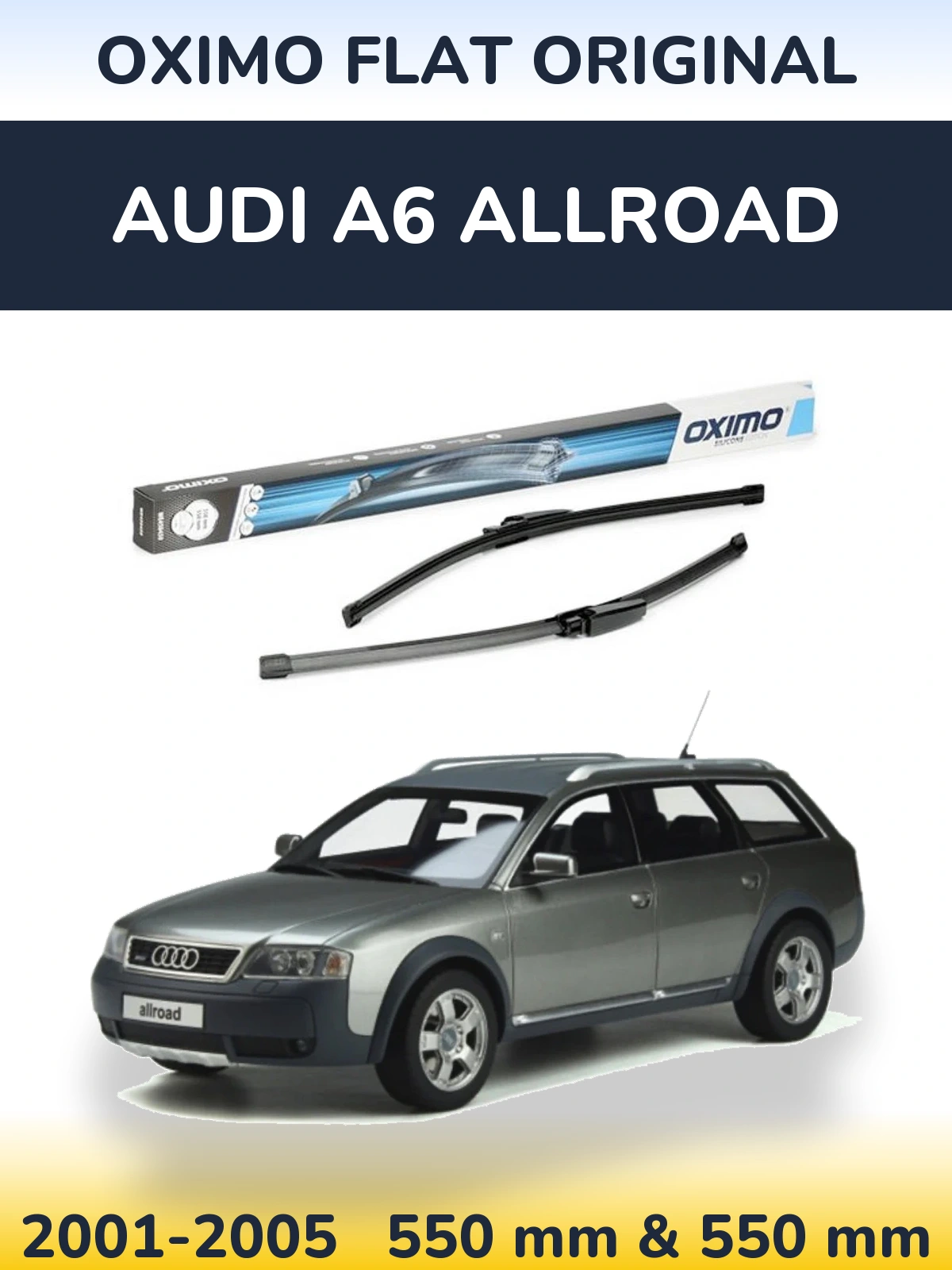 Komplet przednich wycieraczek Oximo Flat Original 550 & 550 mm do Audi A6 Allroad 2001-2005