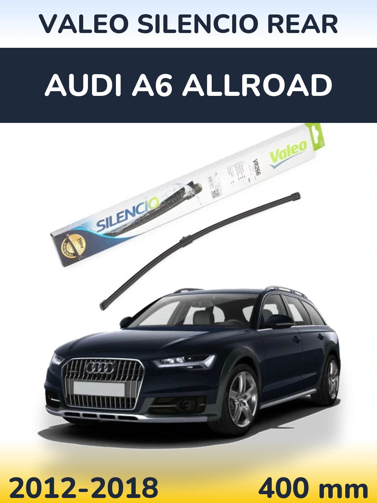 Задний дворник Valeo Silencio Rear 400 мм для Audi A6 Allroad 2012-2018