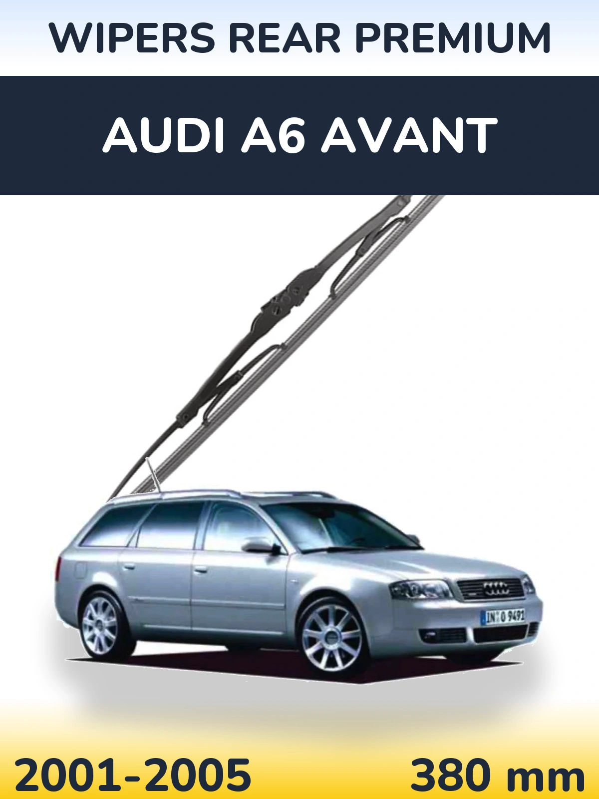Rear wiper blade WIPERS REAR PREMIUM 380 mm for Audi A6 Avant 2001-2005