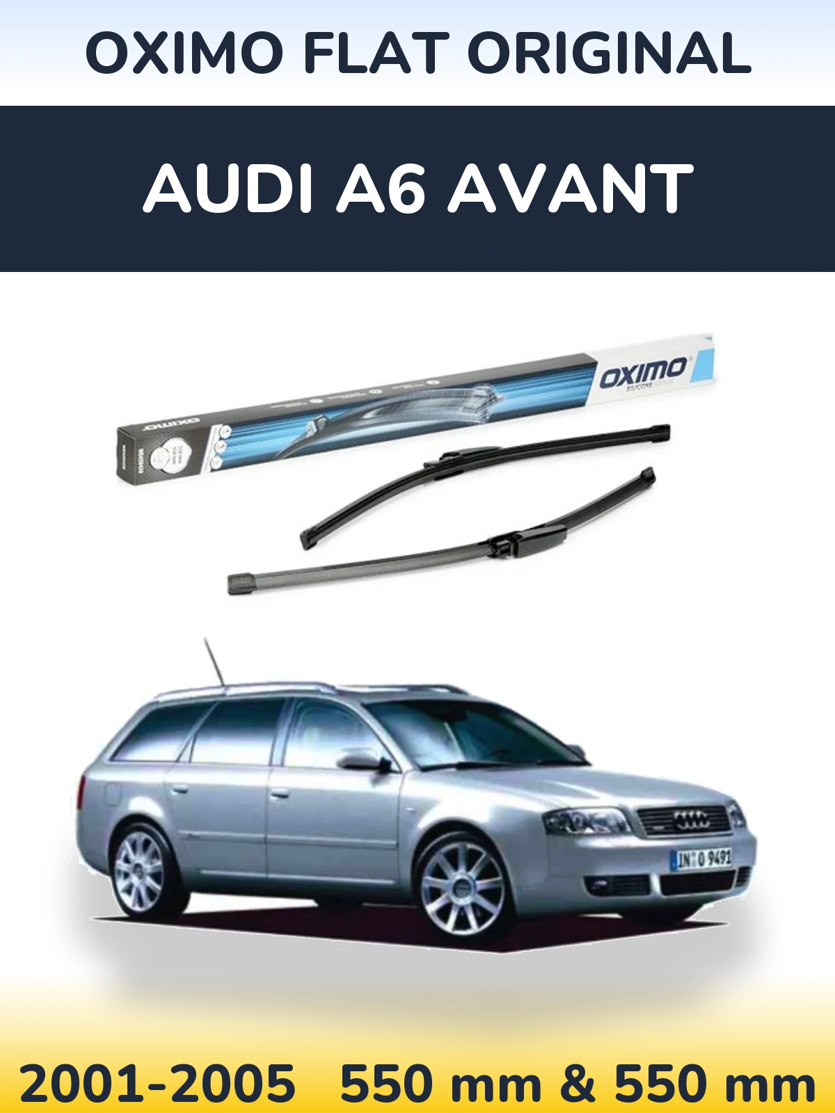 Komplet przednich wycieraczek Oximo Flat Original 550 & 550 mm do Audi A6 Avant 2001-2005