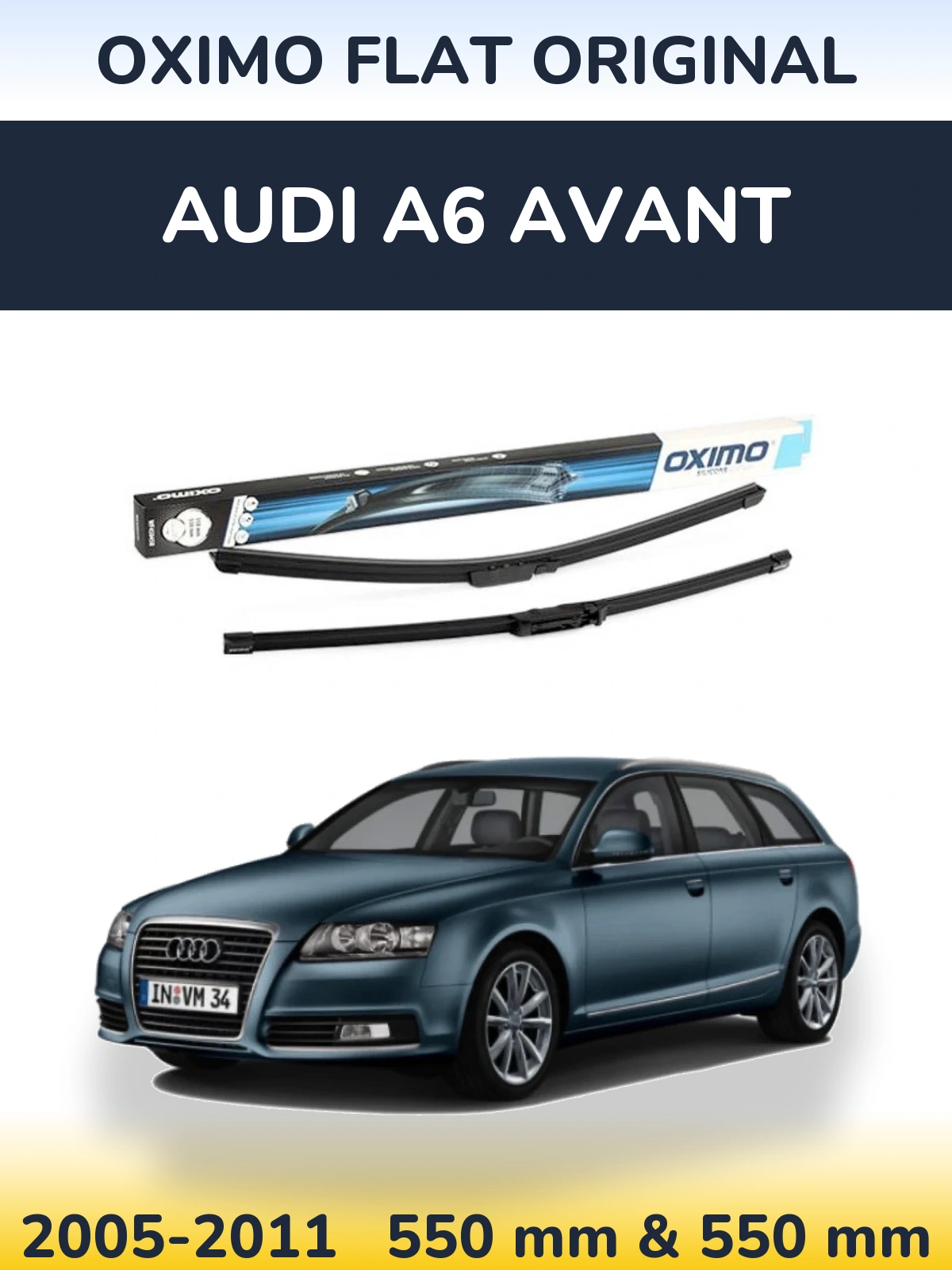 Komplet przednich wycieraczek Oximo Flat Original 550 & 550 mm do Audi A6 Avant 2005-2011