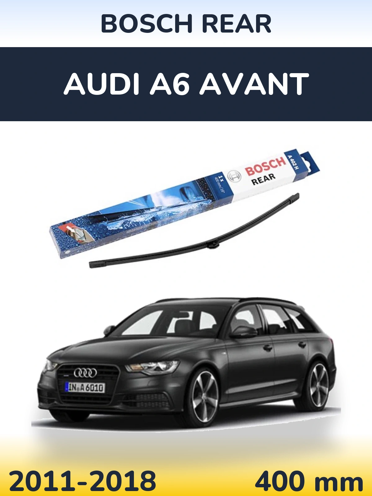 Задний дворник BOSCH Rear 400 мм для Audi A6 Avant 2011-2018