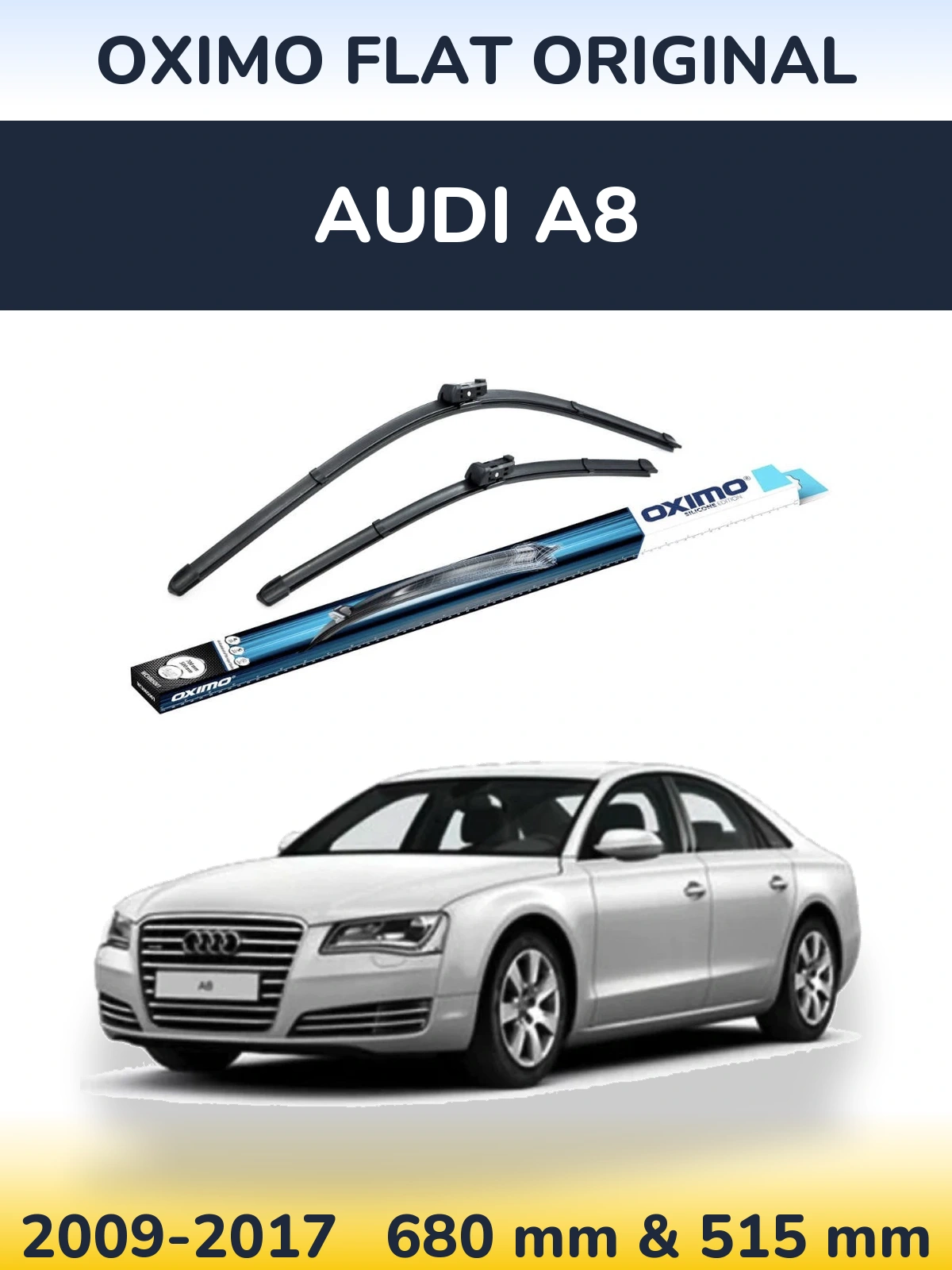 Комплект передних дворников Oximo Flat Original 700 & 500 мм для Audi A8 2009-2017