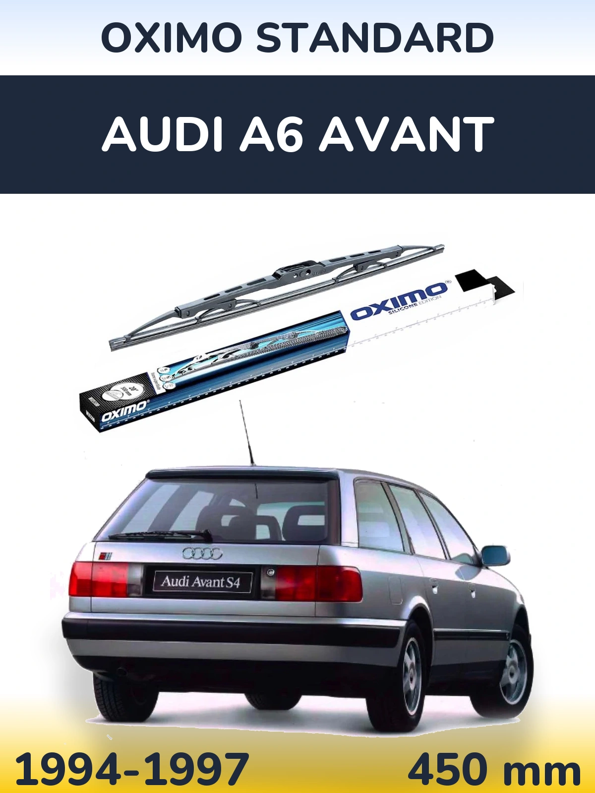 Rear wiper blade Oximo Standard 450 mm for Audi A6 Avant 1994-1997