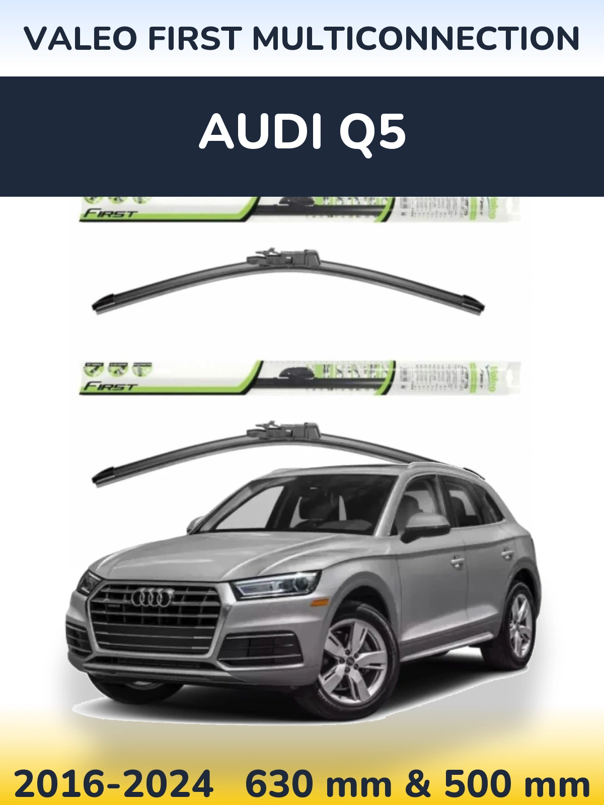 Komplet przednich wycieraczek Valeo First MultiConnection 600 & 500 mm do Audi Q5 2016-2024