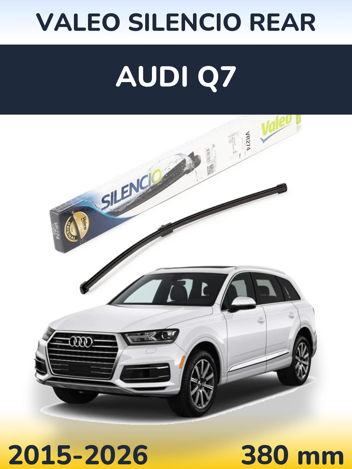 Задний дворник Valeo Silencio Rear 380 мм для Audi Q7 2015-2026