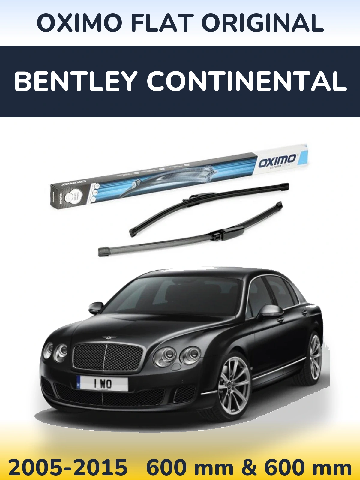 Komplet przednich wycieraczek Oximo Flat Original 600 & 575 mm do Bentley Continental 2005-2015