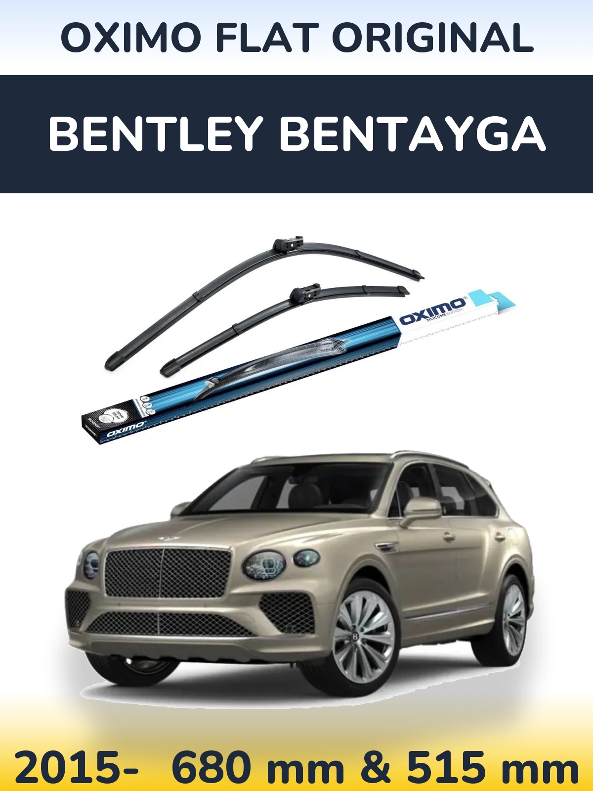 Комплект передних дворников Oximo Flat Original 700 & 500 мм для Bentley Bentayga 2015-2026