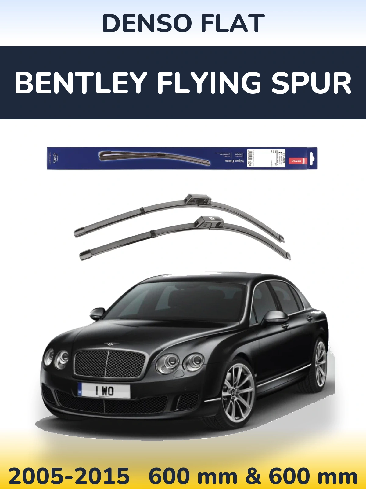 Komplet przednich wycieraczek Denso Flat 590 & 580 mm do Bentley Flying Spur 2005-2015