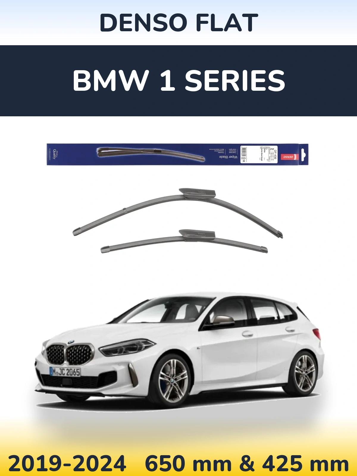 Комплект передніх щіток Denso Flat 650 & 425 мм для BMW 1 Series 2019-2024