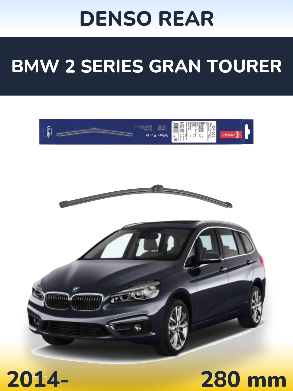 Tylna wycieraczka Denso Rear 285 mm do BMW Seria 2 Gran Tourer 2014-2026