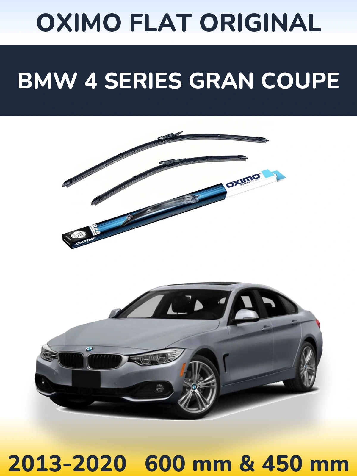 Komplet przednich wycieraczek Oximo Flat Original 600 & 450 mm do BMW Seria 4 Gran Coupe 2013-2020